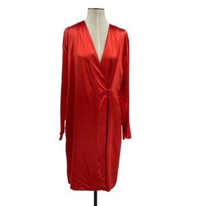 La Perla Silk Robe Red Orange Size US Large